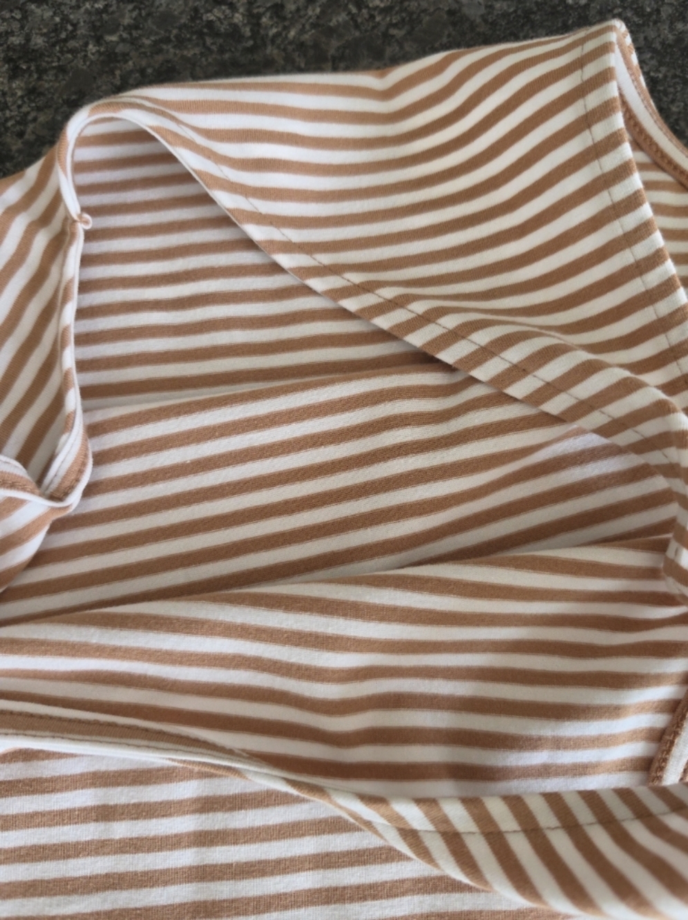 NWT Talbots 180° Two Way Reversible White & Tan Tank. Size XL. V & Scoop Neck - Picture 6 of 7